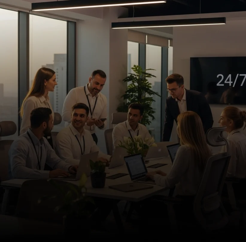 الوصول إلى دعم على مدار الساعة